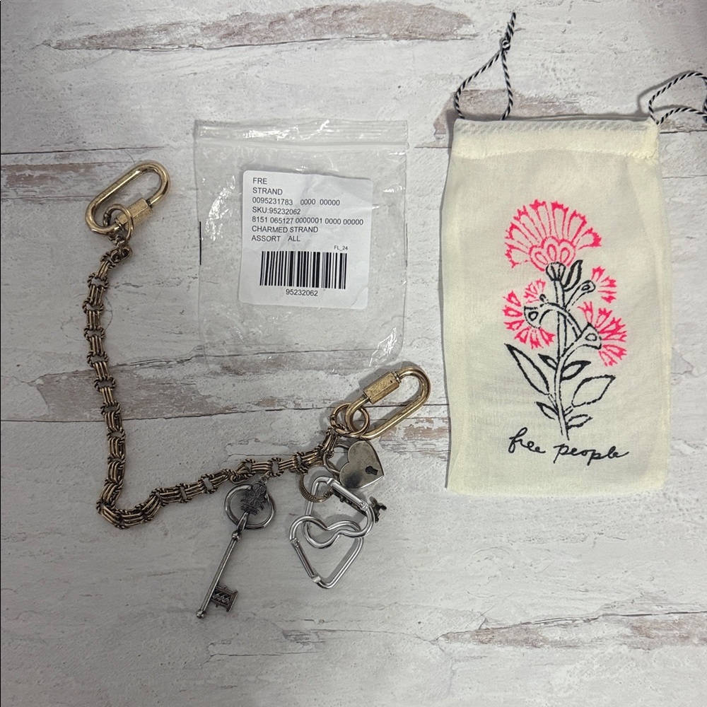 Free People Gold and Silver Purse Charm